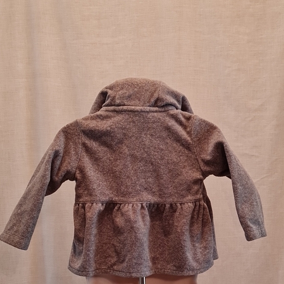 Carter's Gray Kids Jacket, adjustable button closure, ears on hoodie, 12M, EUC - Picture 3 of 6